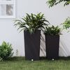 vidaXL Jardini&egrave;re et int&eacute;rieur amovible anthracite 21 /49 L rotin PP
