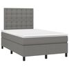 vidaXL Sommier &agrave; lattes de lit avec matelas Gris fonc&eacute; 120x200cm Tissu
