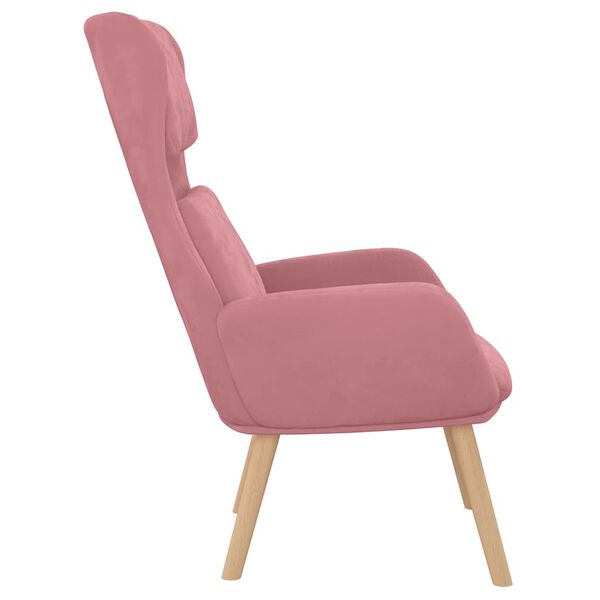 vidaXL Chaise de relaxation Rose Velours