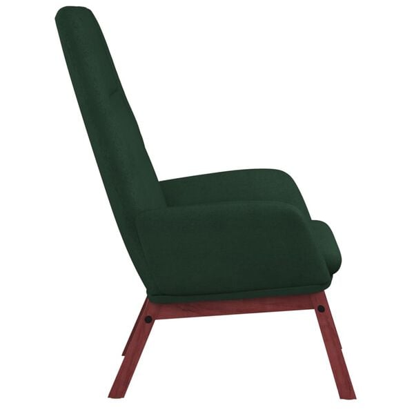 vidaXL Chaise de relaxation Vert foncé Tissu