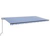 vidaXL Auvent r&eacute;tractable automatique 600x350 cm Bleu et blanc