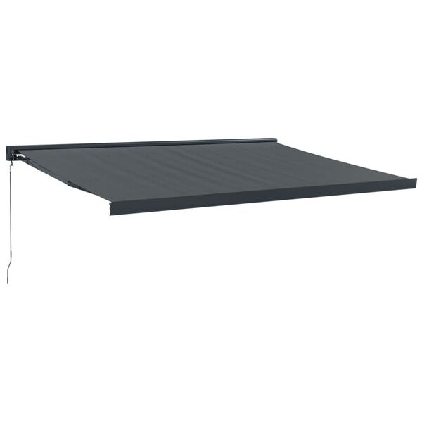 vidaXL Auvent r&eacute;tractable anthracite 4x3 m tissu et aluminium