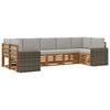 vidaXL Ensemble de canap&eacute; d'angle 7 pcs Naturel et gris clair