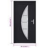 vidaXL Porte d'entr&eacute;e anthracite 98x190 cm PVC