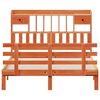 vidaXL Lit biblioth&egrave;que sans matelas cire marron 150x200 cm pin massif