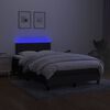 vidaXL Sommier &agrave; lattes de lit avec matelas LED Noir 120x200 cm Tissu