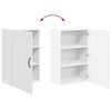 vidaXL Armoire de cuisine Blanc brillant 50 x 31 x 80 cm