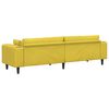 vidaXL Canap&eacute; Jaune 250 x 77 x 76 cm Velours