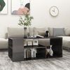 vidaXL Table basse gris brillant 100x50x40 cm bois d'ingénierie