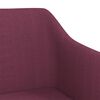 vidaXL Chaises &agrave; manger pivotantes lot de 2 violet tissu