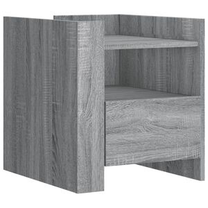 vidaXL Table de chevet sonoma gris 45x50x50 cm bois d'ing&eacute;nierie