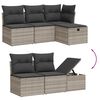 vidaXL Salon de jardin 6 pcs avec coussins gris clair r&eacute;sine tress&eacute;e