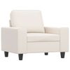 vidaXL Fauteuil avec repose-pied Beige 60 cm Tissu microfibre