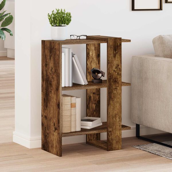 vidaXL &Eacute;tag&egrave;re Ch&ecirc;ne fum&eacute; 52 x 25 x 71,5 cm Bois d'ing&eacute;nierie