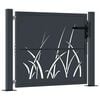 vidaXL Portail de jardin Anthracite 100x100 cm Acier Design Herbe