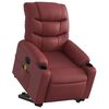 vidaXL Fauteuil inclinable de massage &eacute;lectrique rouge bordeaux
