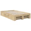 vidaXL Cadre de lit Ch&ecirc;ne Sonoma 137 x 203 cm Bois d'ing&eacute;nierie