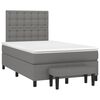vidaXL Sommier &agrave; lattes de lit avec matelas gris fonc&eacute; 120x190cm tissu