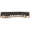 vidaXL Ensemble de canap&eacute;s d'ext&eacute;rieur 8 pc Naturel et noir