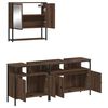 vidaXL Ensemble de meubles de salle de bain 3 pcs Ch&ecirc;ne marron