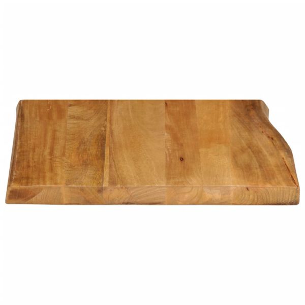 vidaXL Dessus de table 80x80x3,8 cm bord vivant bois massif manguier