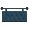 vidaXL T&ecirc;te de lit suspendue Montage mural Bleu 90 x 55 x 7 cm Velours