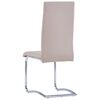 vidaXL Chaises &agrave; manger cantilever lot de 2 cappuccino similicuir