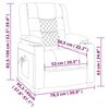 vidaXL Fauteuil inclinable &eacute;lectrique Cr&egrave;me Similicuir