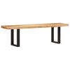 vidaXL Banc 160 cm Bois de manguier brut massif et acier