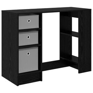 vidaXL Bureau Ch&ecirc;ne noir 100 x 40 x 75 cm Bois d'ing&eacute;nierie