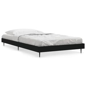 vidaXL Cadre de lit sans matelas noir 90x200 cm bois d'ing&eacute;nierie