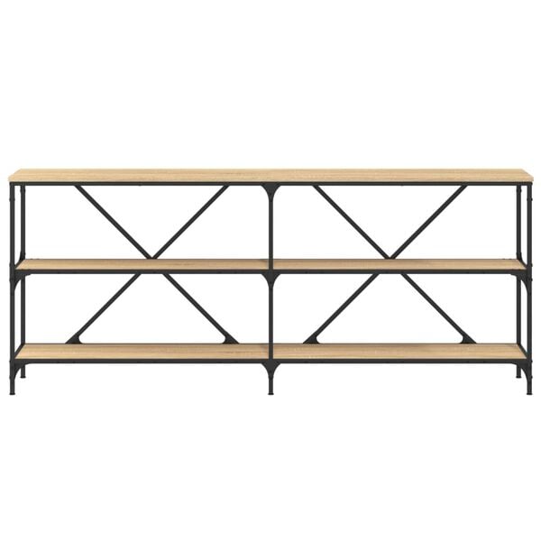 vidaXL Table console chêne sonoma 180x30x75cm bois d'ingénierie et fer