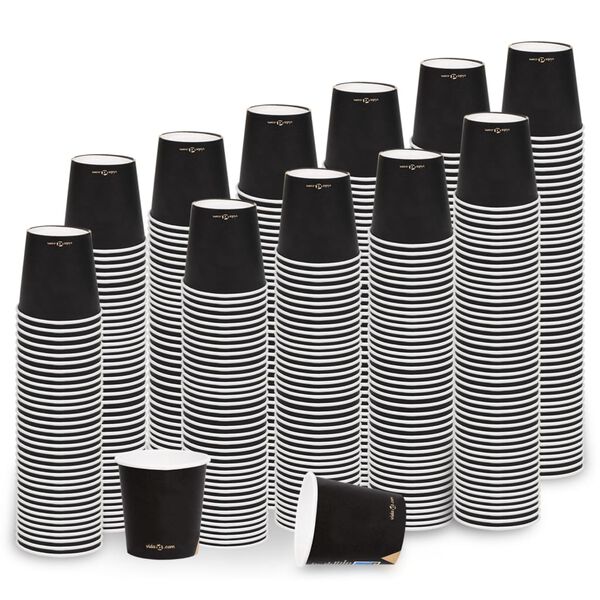 vidaXL Tasses &agrave; caf&eacute; en papier 120 ml 1000 pcs Noir