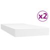 vidaXL Sommier à lattes de lit avec matelas Blanc 200x200cm Similicuir