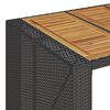 vidaXL Ensemble de bar de jardin 9 pcs avec coussins noir poly rotin