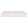 vidaXL Cadre de lit sans matelas blanc bois massif