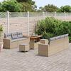 vidaXL Ensemble de canap&eacute; de jardin 10 pcs beige et gris clair