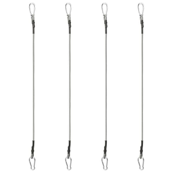 vidaXL Cordes avec mousqueton 4 pcs Caoutchouc
