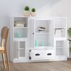 vidaXL Buffets 3 pcs blanc bois d'ing&eacute;nierie