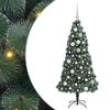 vidaXL Arbre de No&euml;l artificiel pr&eacute;-&eacute;clair&eacute; avec ensemble de boules