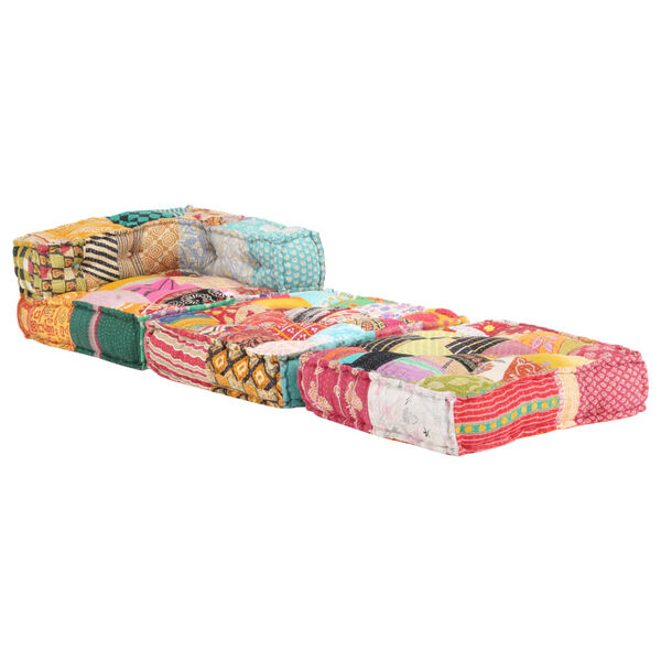 vidaXL Pouf modulaire Patchwork Tissu
