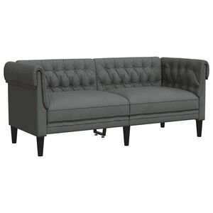 vidaXL Canap&eacute; Gris fonc&eacute; 182,5 x 74,5 x 74,5 cm Polyester