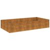 vidaXL Lit sur&eacute;lev&eacute; de jardin 195x100x36 cm acier corten