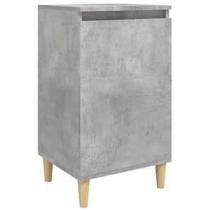 vidaXL Table de chevet gris b&eacute;ton 40x35x70 cm bois d'ing&eacute;nierie
