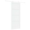 vidaXL Porte coulissante 83 x 211 cm Bois d'ing&eacute;nierie Blanc