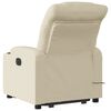 vidaXL Fauteuil inclinable de massage électrique Crème Tissu