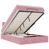 vidaXL Lit ottoman avec matelas rose 120x190 cm velours