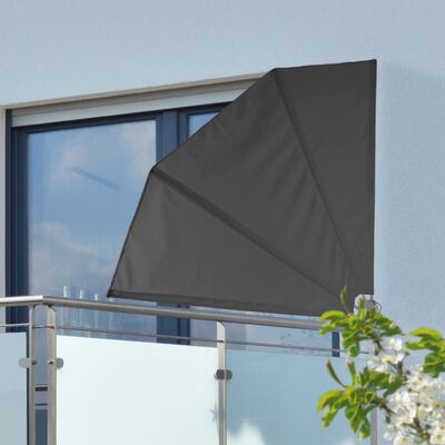HI Écran de balcon 1,2 x 1,2 m Noir Polyester