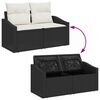 vidaXL Ensemble de canap&eacute; de jardin avec coussin 8 pcs Noir Poly rotin