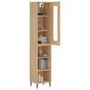 vidaXL Buffet haut Ch&ecirc;ne sonoma 34,5x34x180 cm Bois d'ing&eacute;nierie